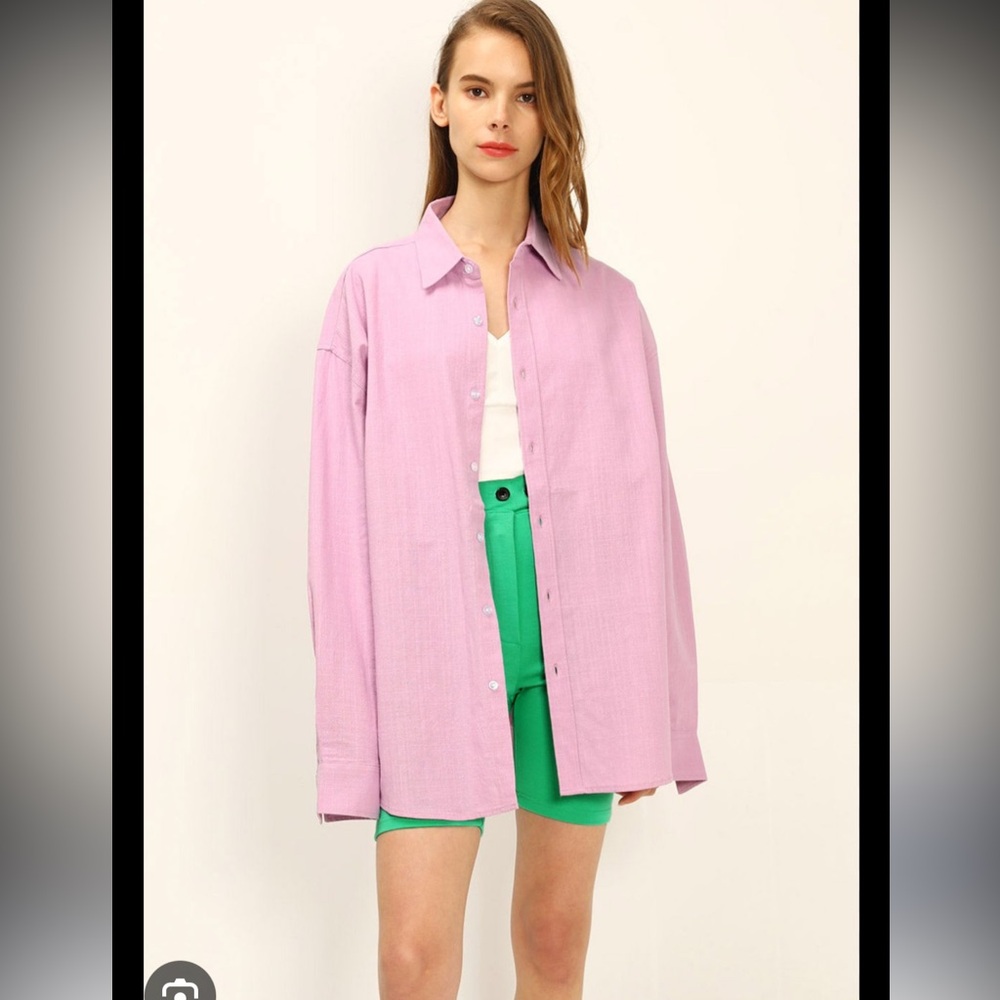 Storets Sadie Boyfriend Linen Shirt